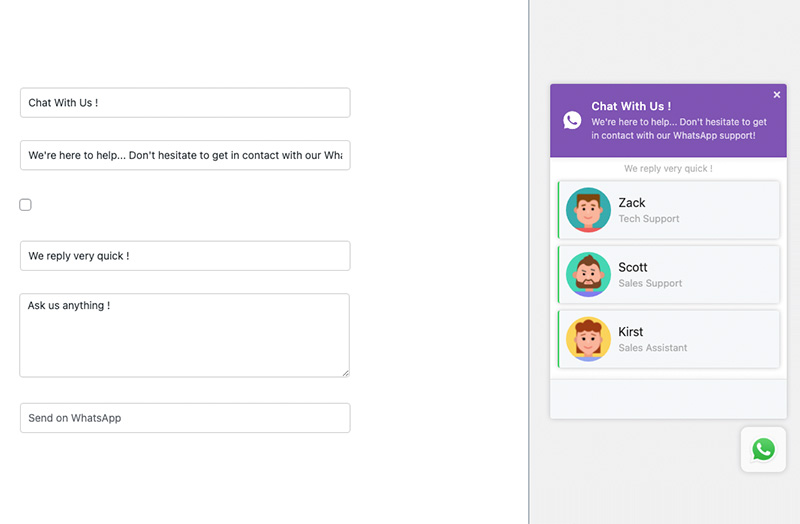 Site Chat - Edit all copy / text